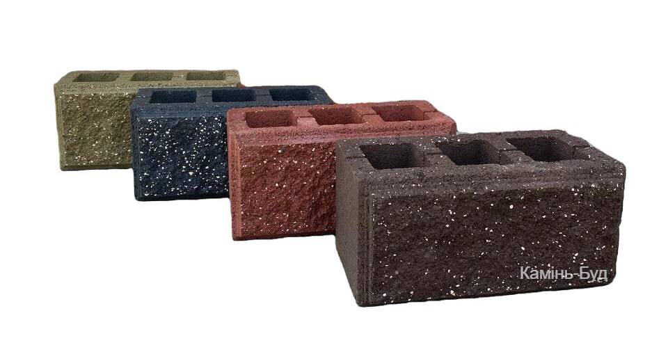 Блок будівельний рваний широкий + крошка (односторонній)