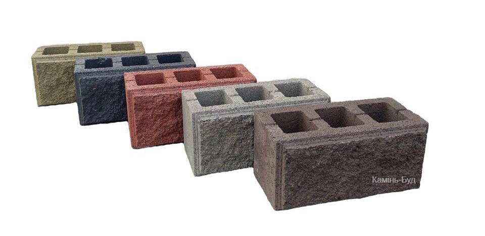 Блок будівельний рваний широкий (односторонній)