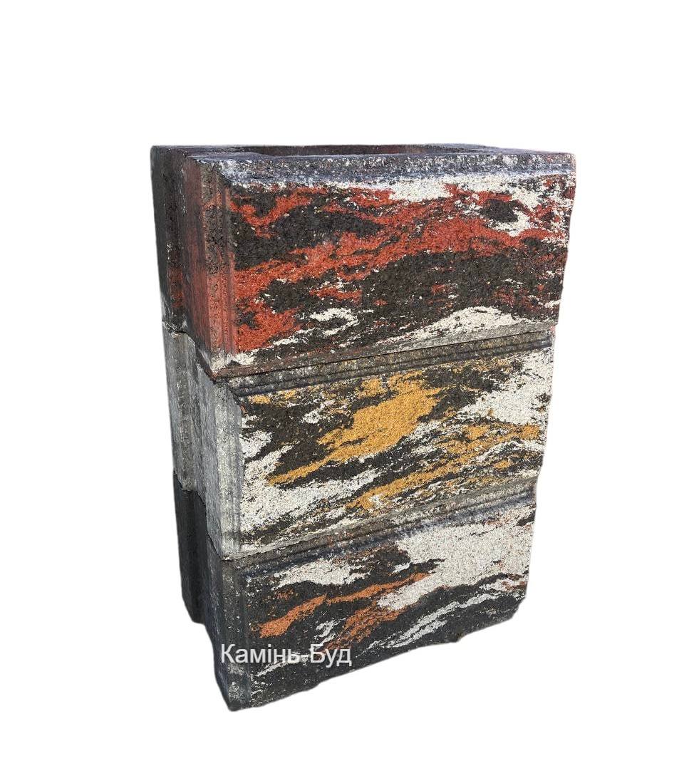 Блок стовпчиковий колотий (триколір)